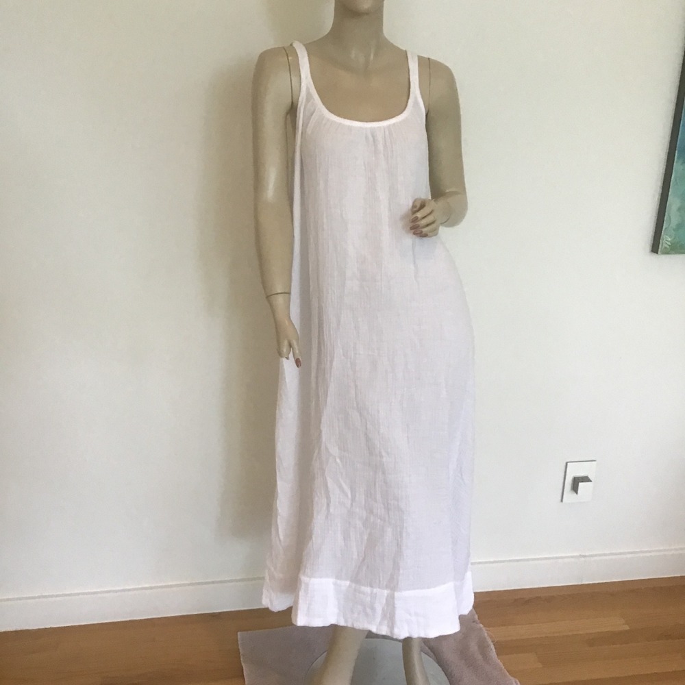 NWT Marine Layer Millie Relaxed Double Cloth Maxi Dress Bright White XS New